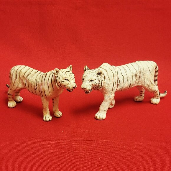 Schleich Two White Tiger Figurines Wild Blue Eyes Life Collection - Picture 7 of 10